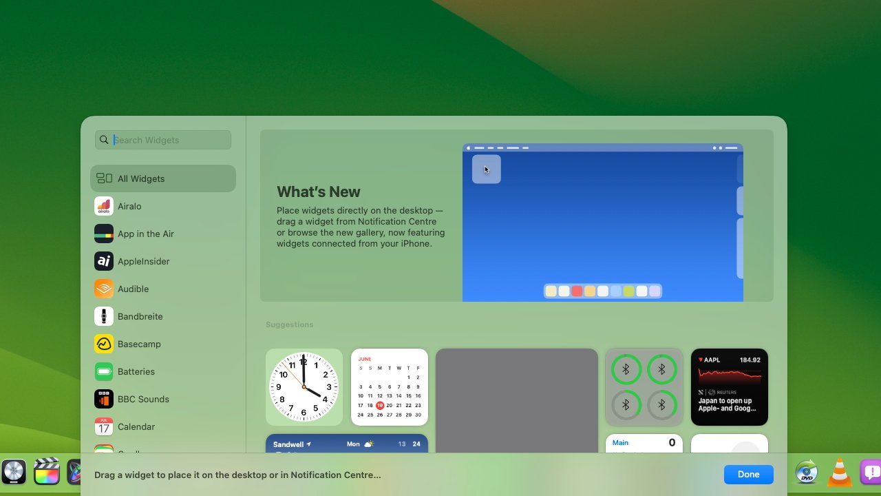 Any iPhone-only app widgets you have are just listed right alongside your Mac ones