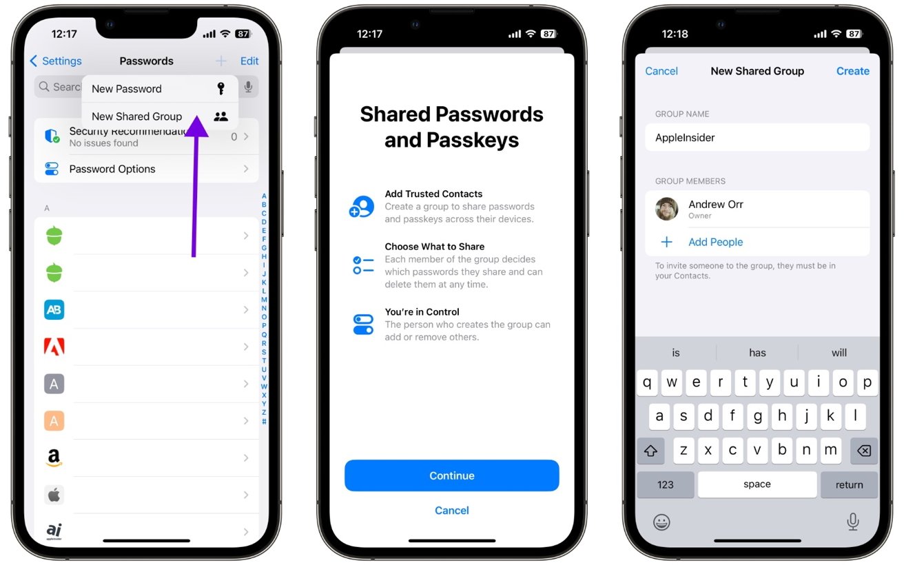 How to share passwords in iOS 17