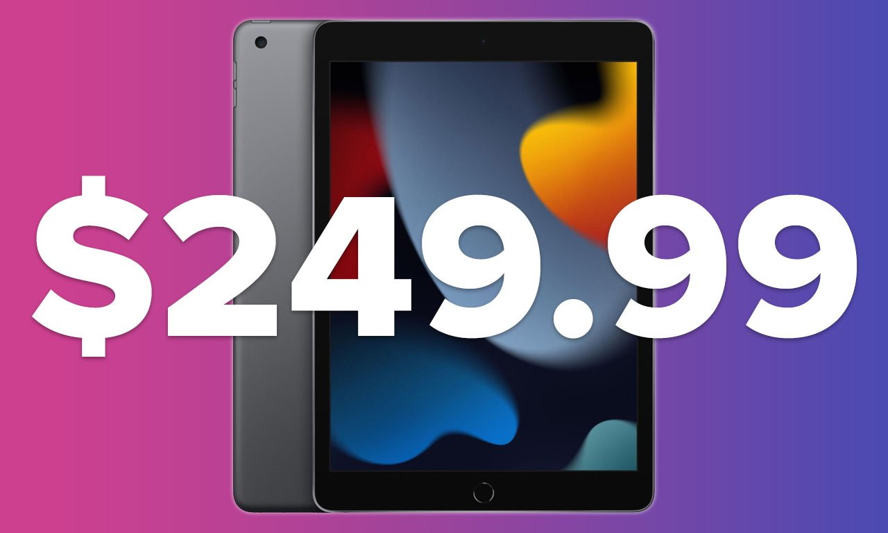 Apple's 10.2-inch iPad drops back to a record low of $250