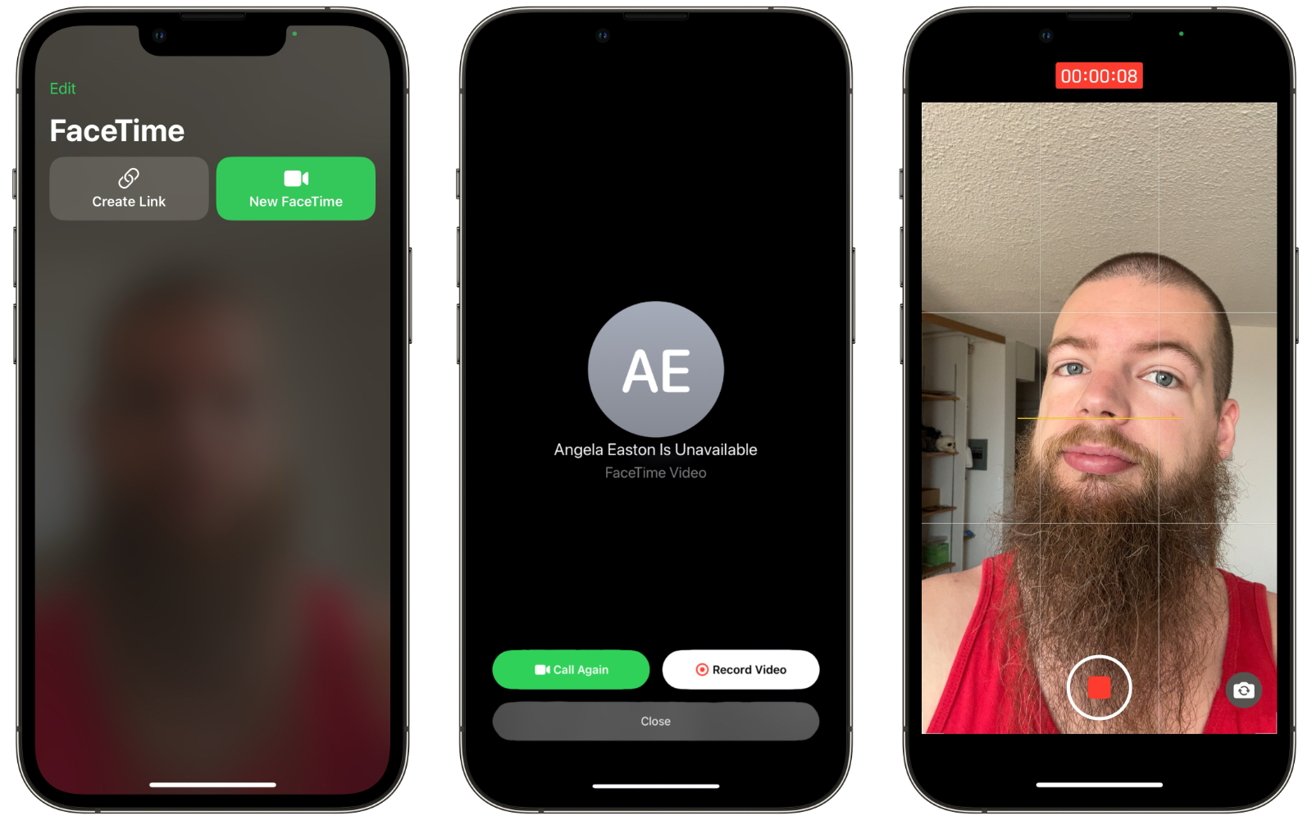 facetime video message ios 17