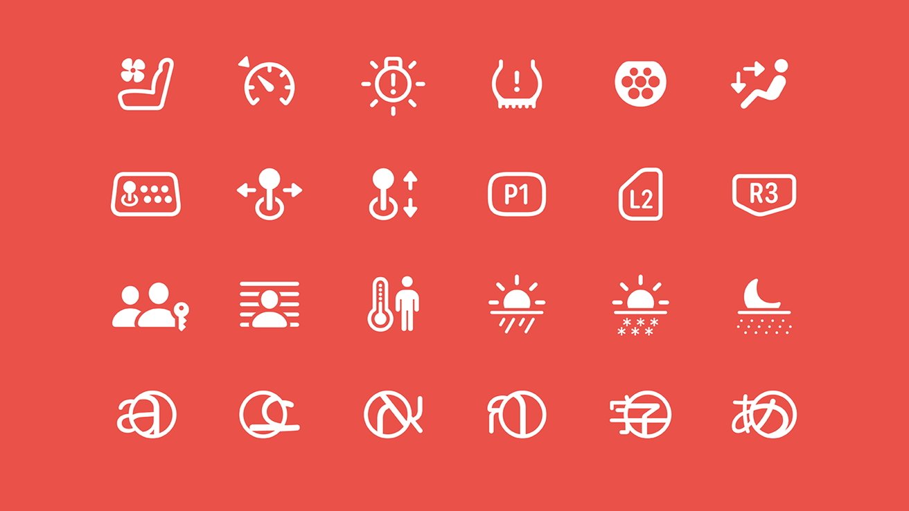 Some of the new symbols available in SF Symbols 
