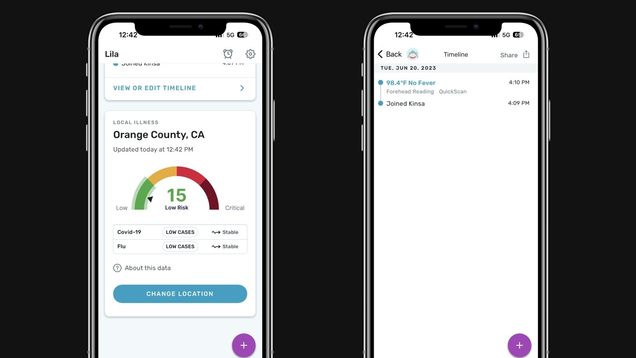 Kinsa QuickScan Non-Contact Smart Forehead Thermometer & App