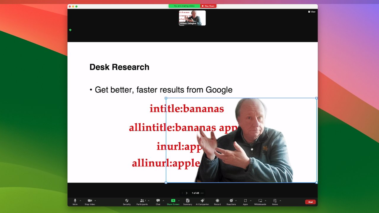 You can drag to reposition or resize your image atop your slides during a video call