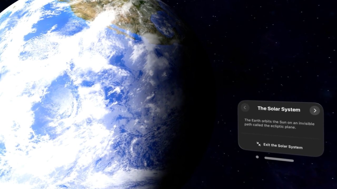 An example of a fully immersive Vision Pro app. (Source: Apple)