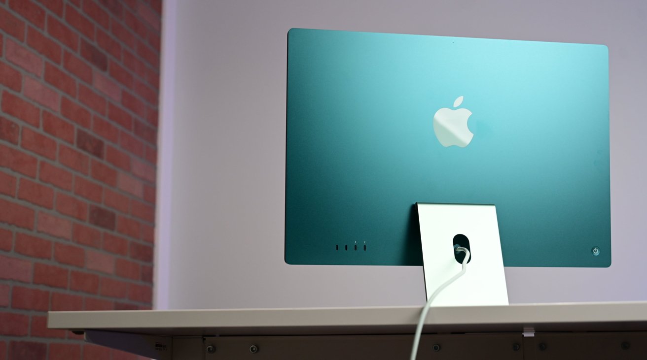 The rear of the 24-inch iMac.