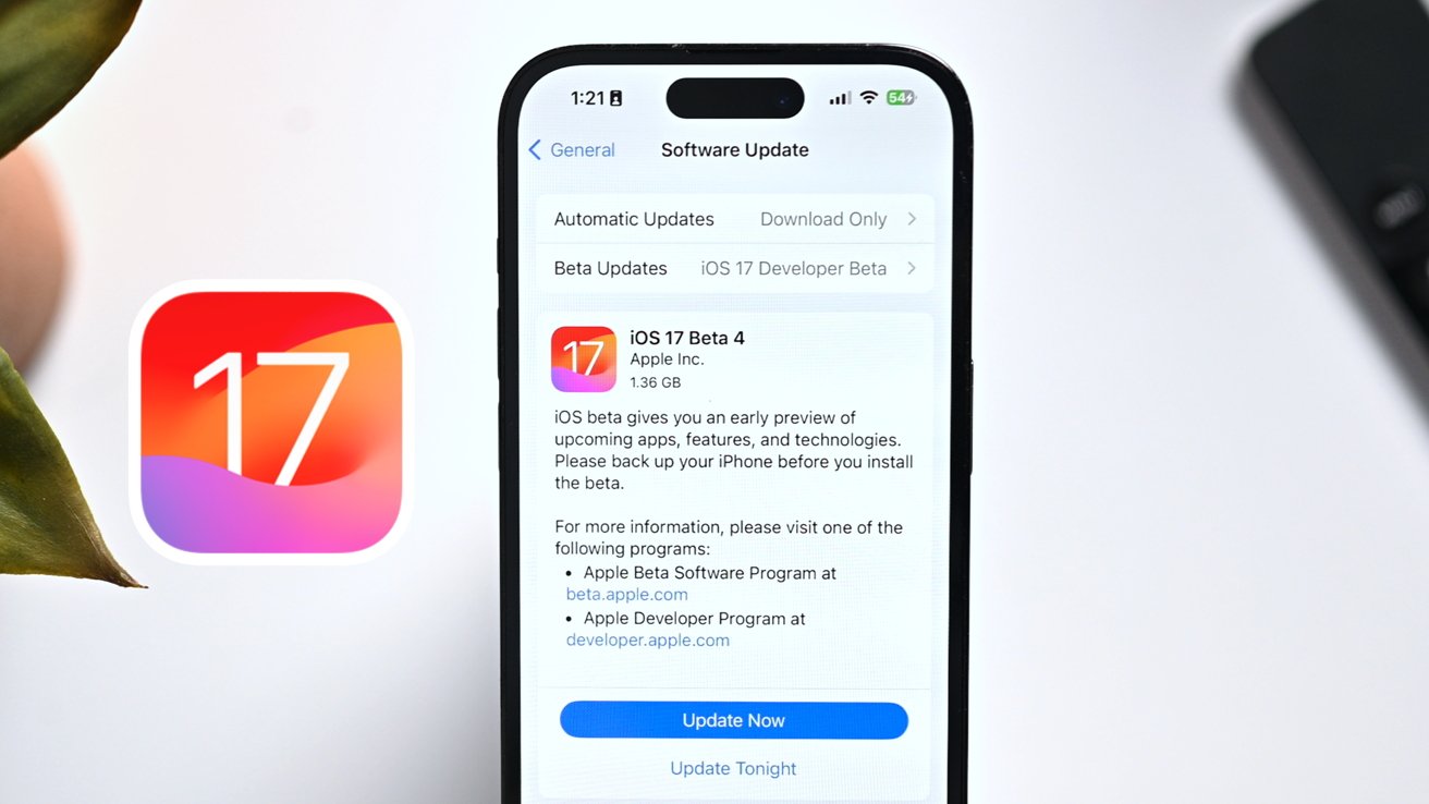 Developer beta 4 of iOS 17