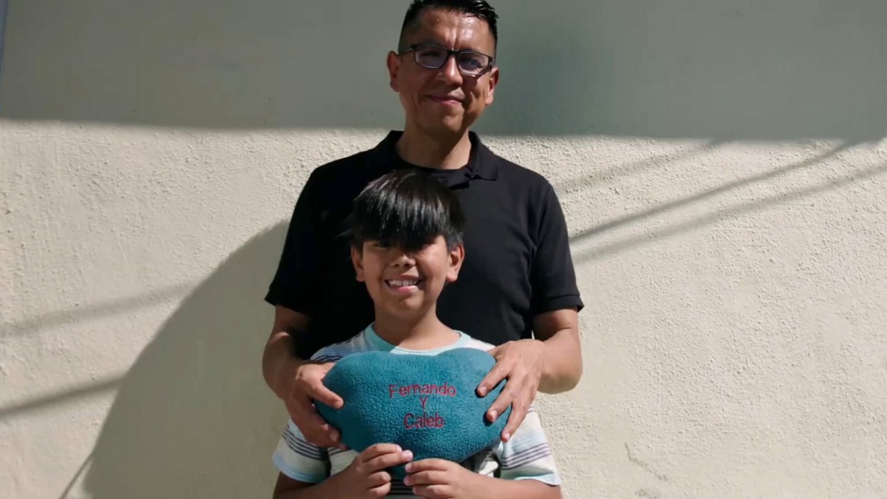 Fernando Cortes (pictured with his son) was helped by Apple and is now on an advisory board for Destination: Home