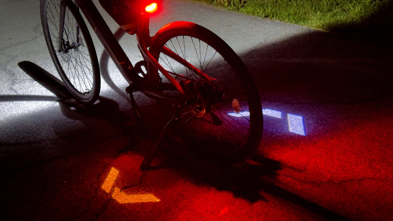 Lights on your head are more visible than lights under the seat or on the ground