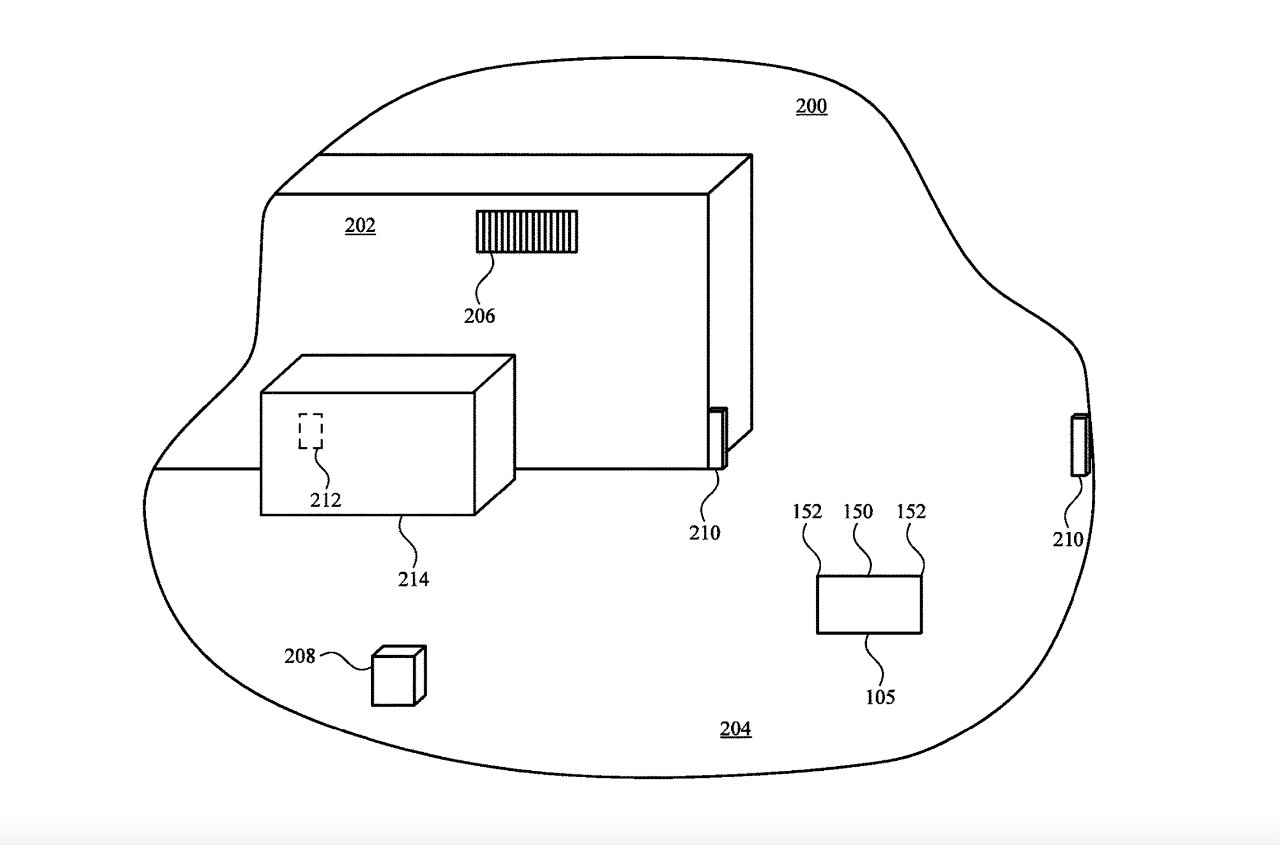 It's not the clearest patent drawing. This is meant to show that visible and non-visible elements could be shown together in a headset