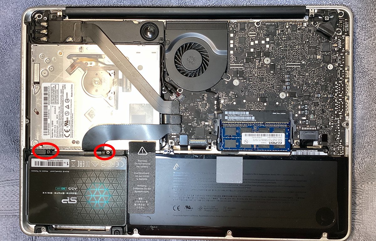 Remove the two drive screws.