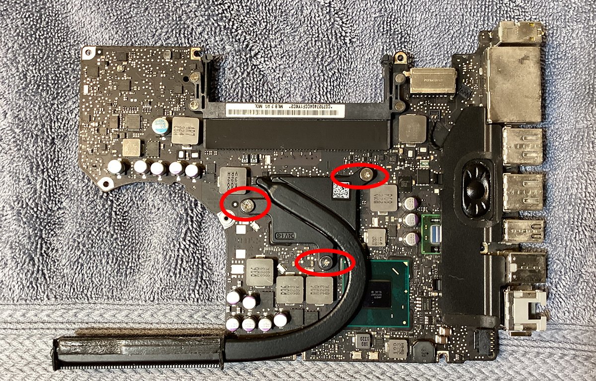 Three heat-sink screws.