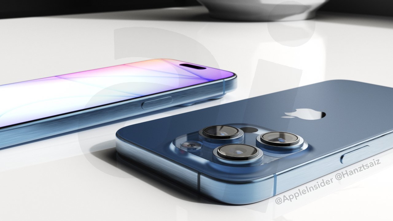 Render of the expected iPhone 15 Pro chassis design. (Source: AppleInsider)