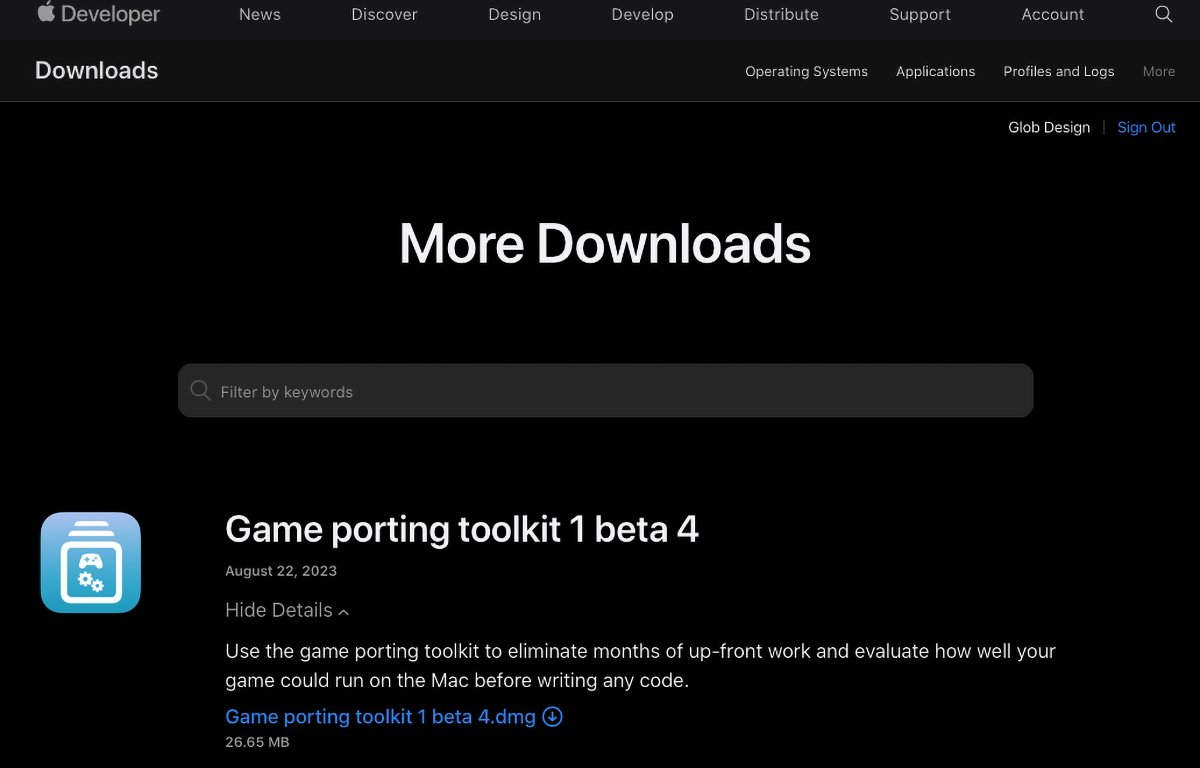 Download Game Porting Toolkit from Apple's website.