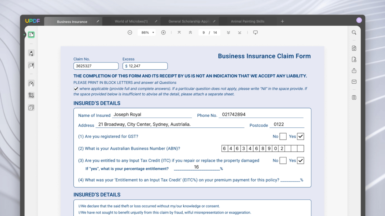 Fill out and customize your PDF files to include important information. 