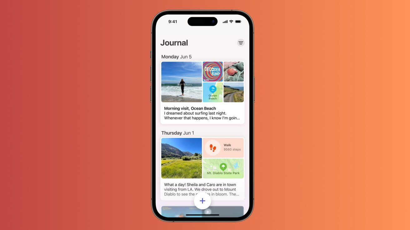 Apple's stock Journal app