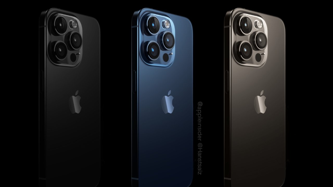 Mockups of the iPhone 15 range