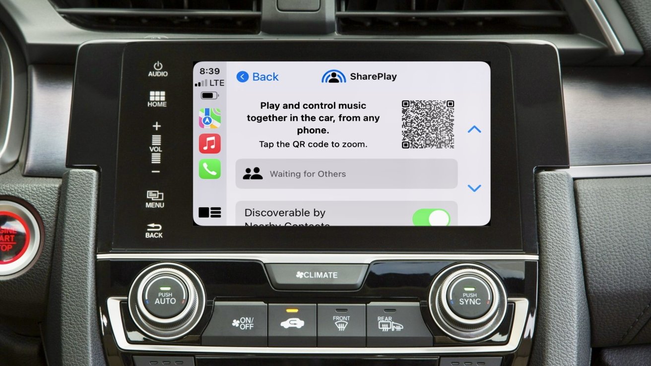 การเริ่มเซสชั่น SharePlay ใน CarPlay