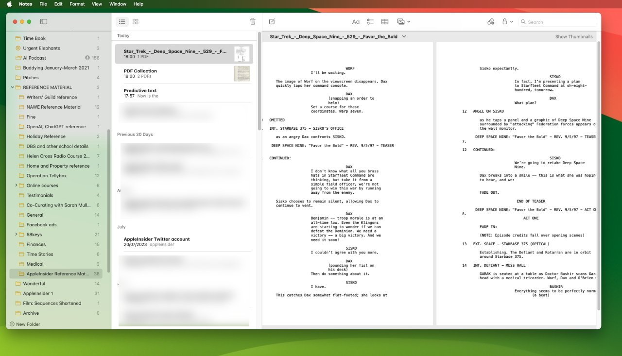 PDfs are now readable within Notes