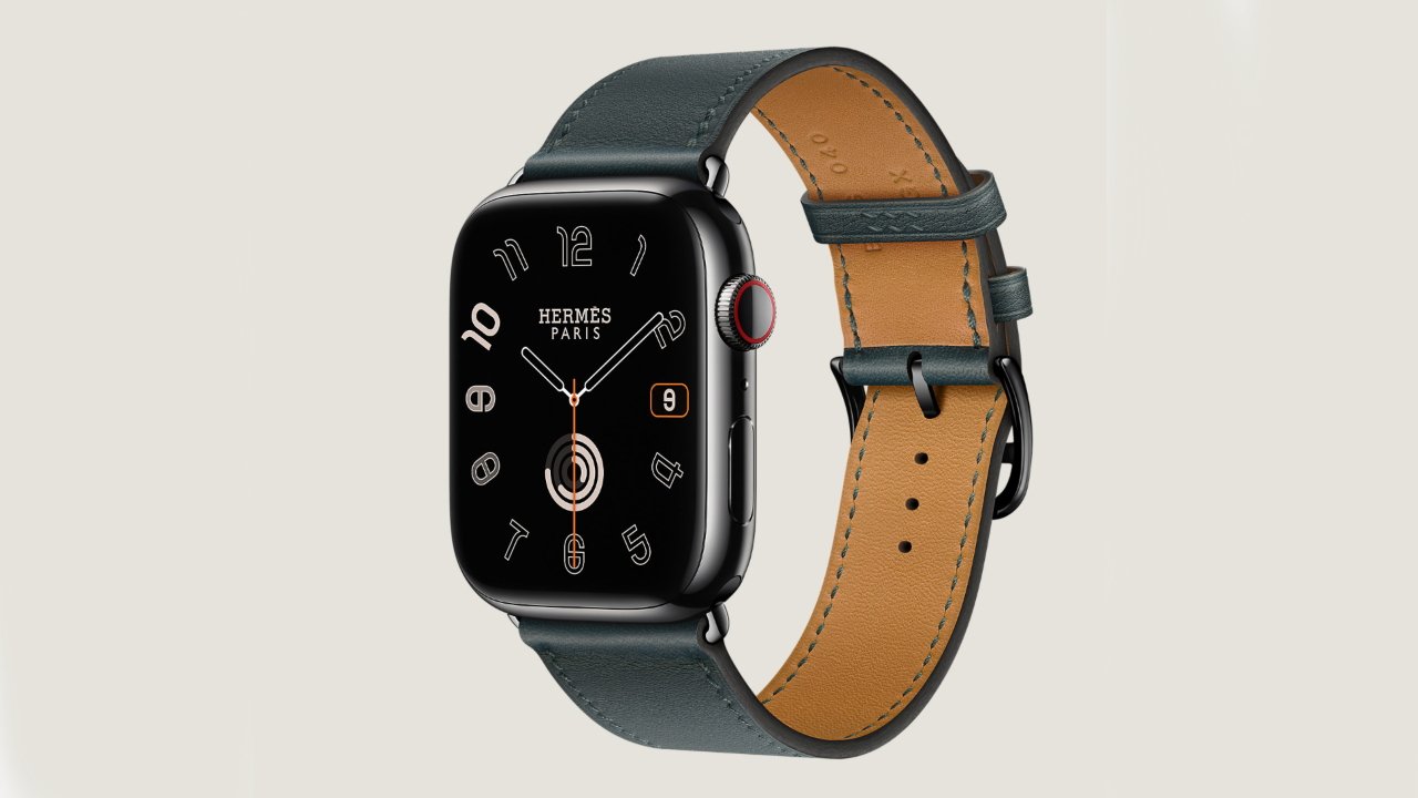 One of very many new leather Apple Watch bands being sold by Hermes