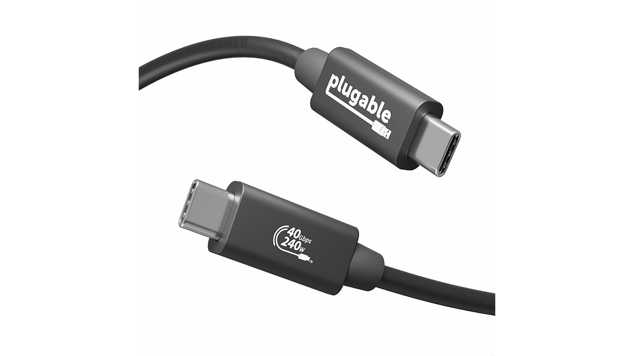 Plugable 240W Thunderbolt 4 USB-C cable