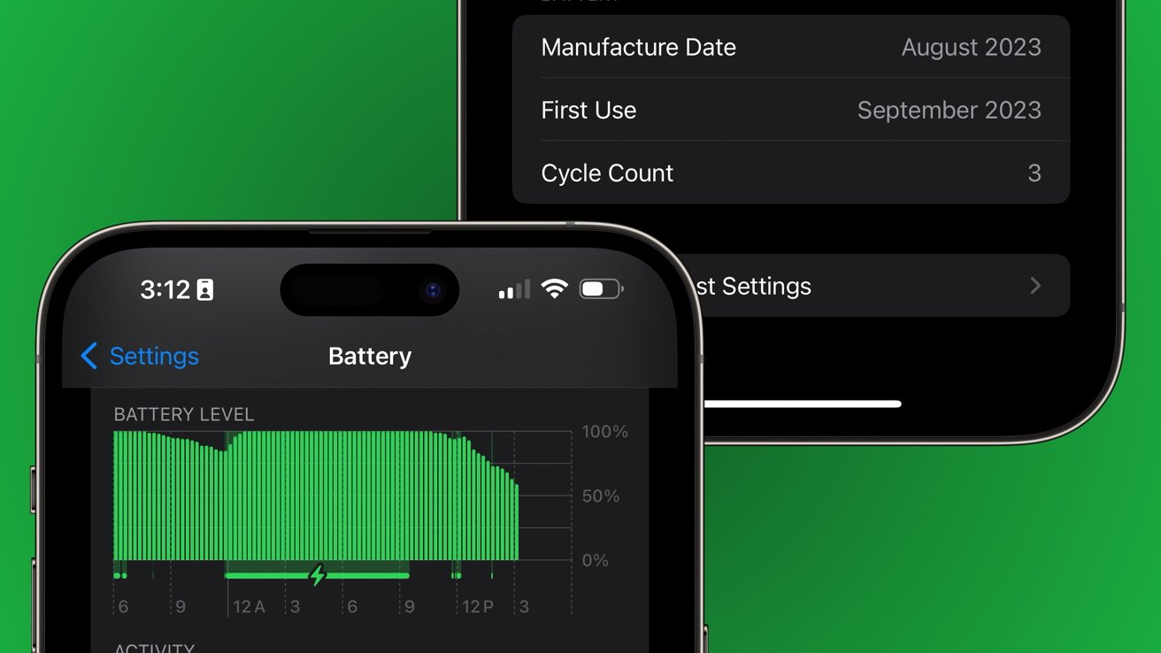 Battery metrics and cycle count keep users informed
