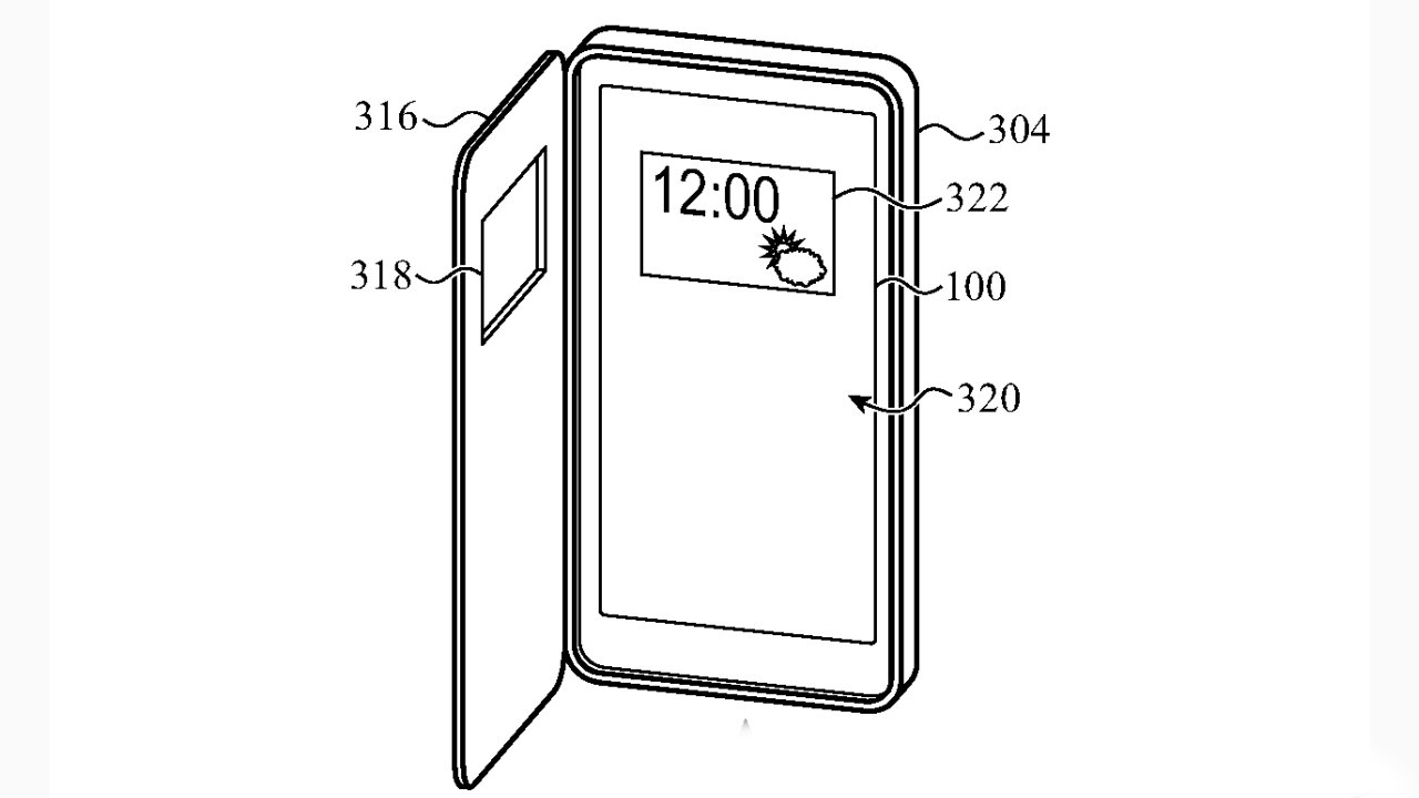 An iPhone could identify that it's in a case with a transparent section and display information only in that area.