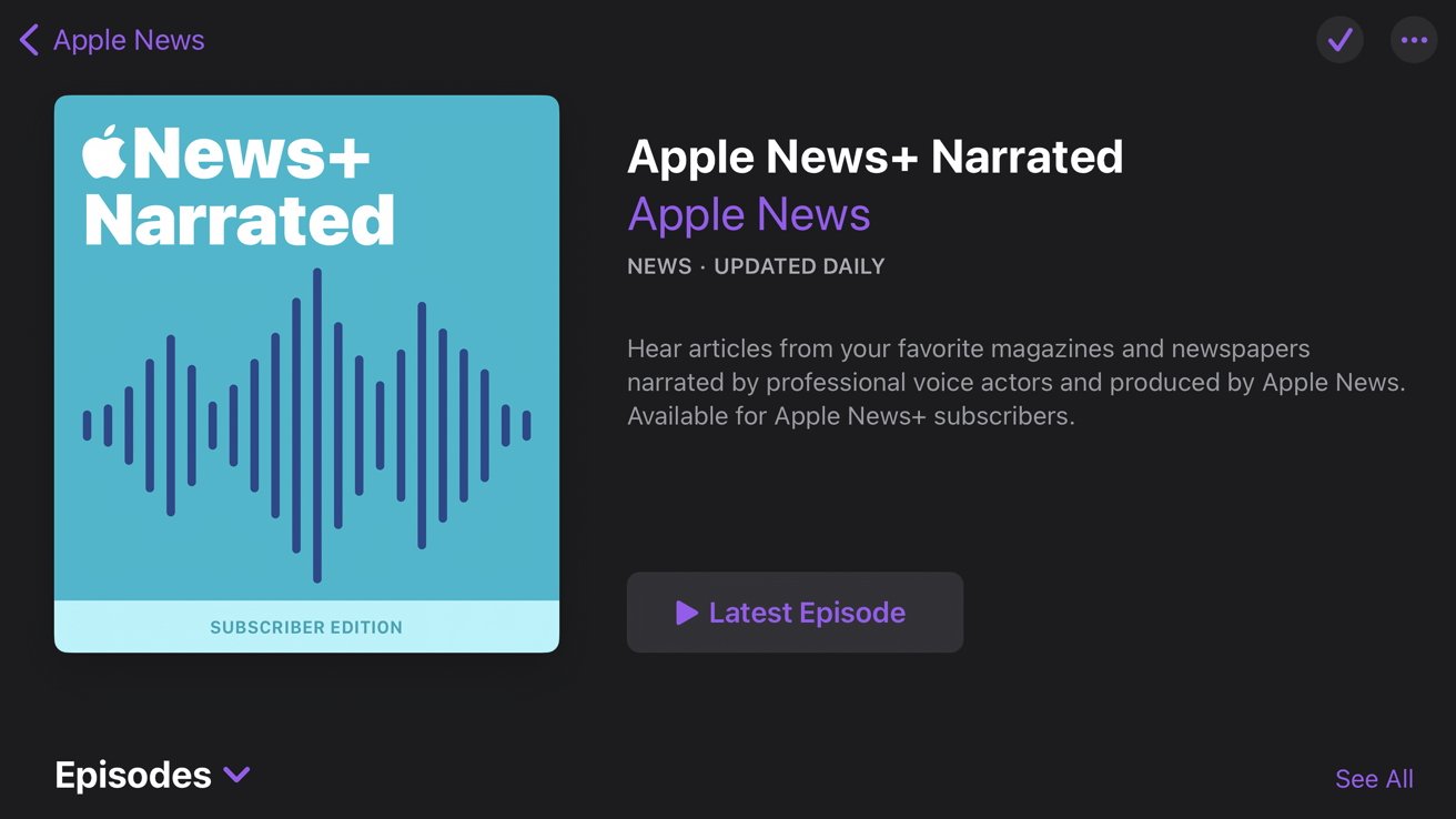 Apple News+ Narrated