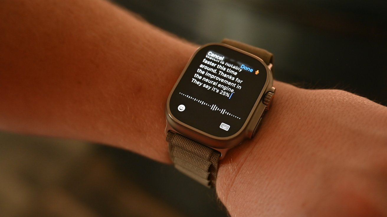 Dictation is faster on Apple Watch Ultra 2