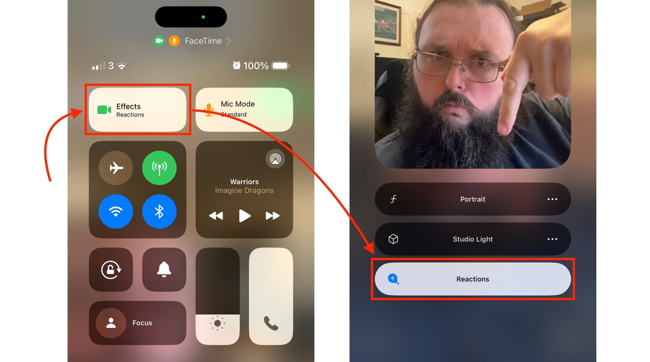 Deaktivieren von Reaktionen in FaceTime für iOS 17