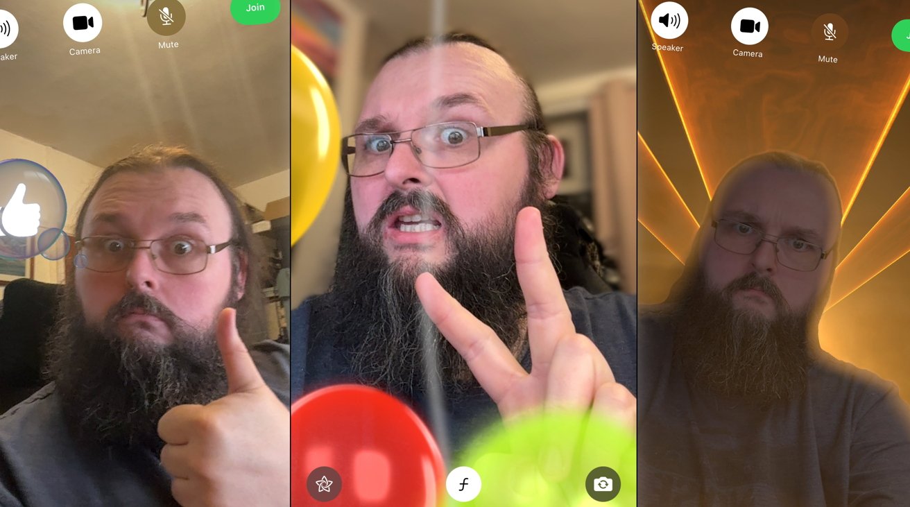 Reactions in FaceTime for iOS 17