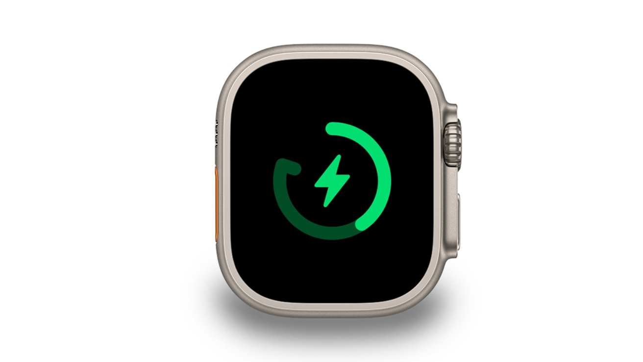 Optimized Charge Limit symbol on Apple Watch Ultra