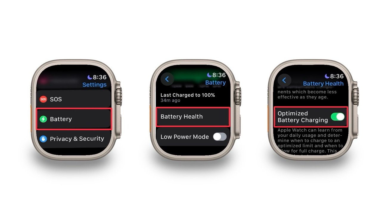 Disabling Optimized Charge Limit on the Apple Watch