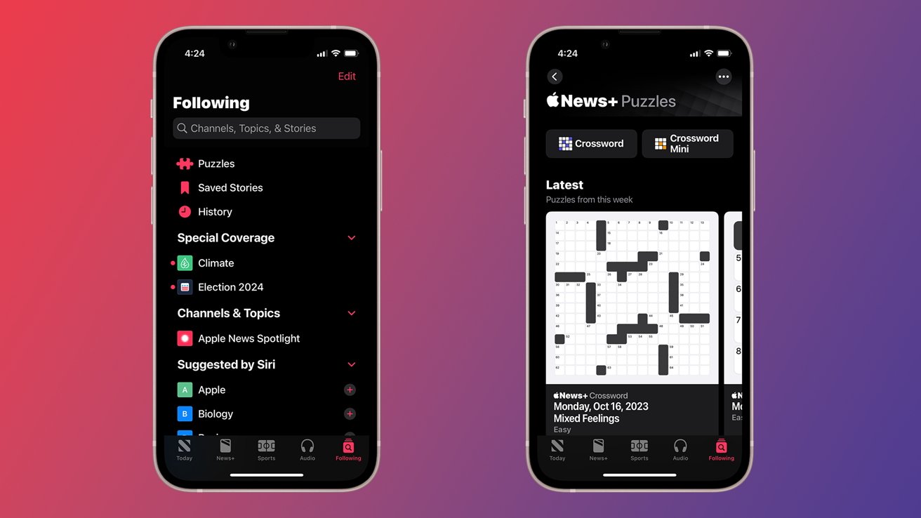 The best way to entry Apple Information+ crossword puzzles in iOS 17