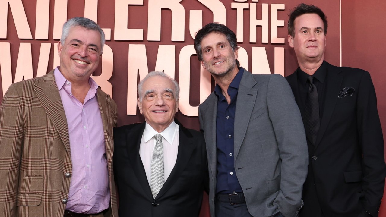 L-R: Apple's Eddy Cue, Martin Scorsese, Apple's Jamie Erlicht and Zack Van Amburg at the Los Angeles premiere of Apple Original Films'