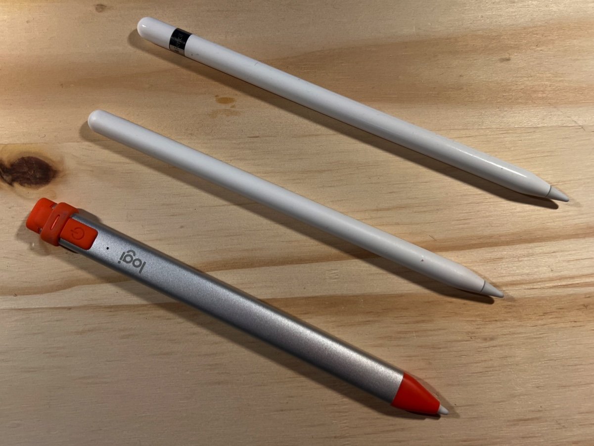 Apple Pencils and Logitech Crayon