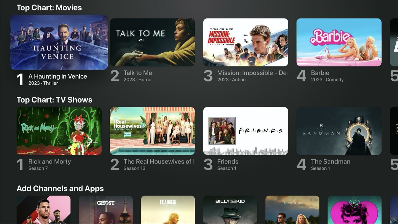 iTunes combined movies and tv shows into one section