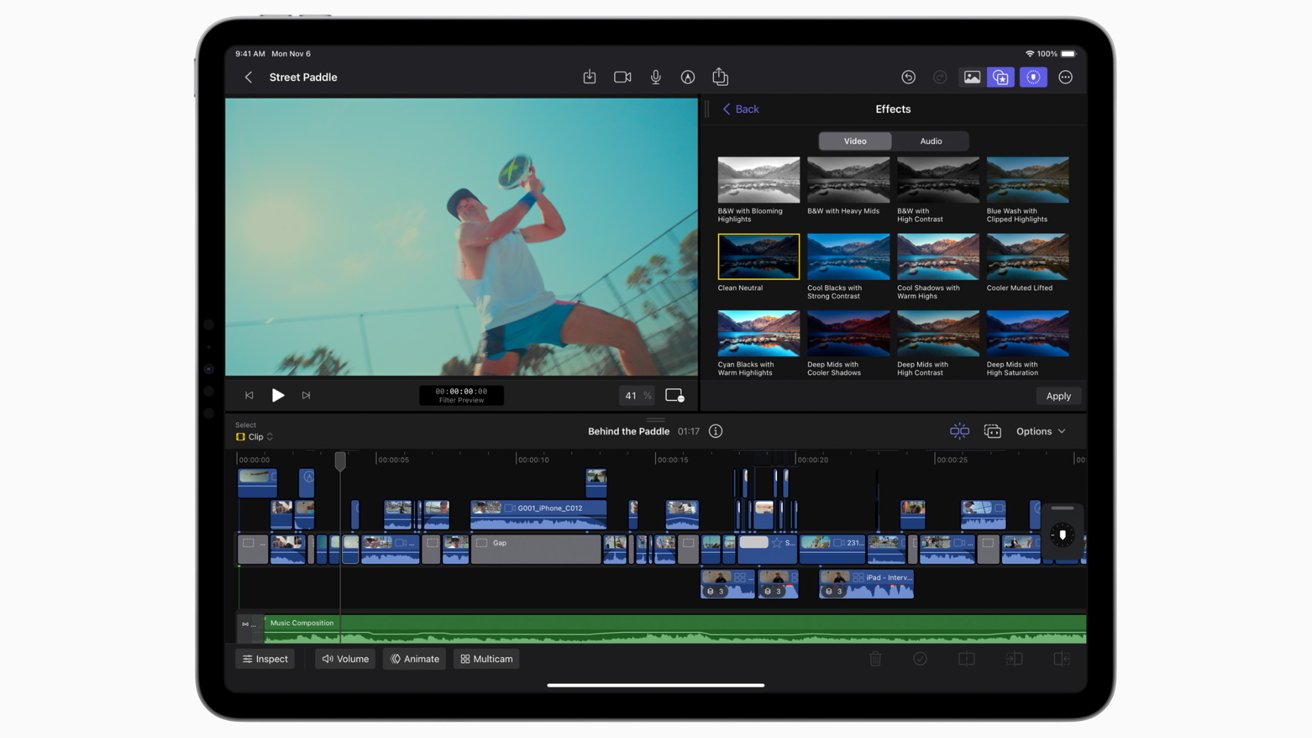 Final Cut Pro pour iPad gagne plus de filtres d'effets
