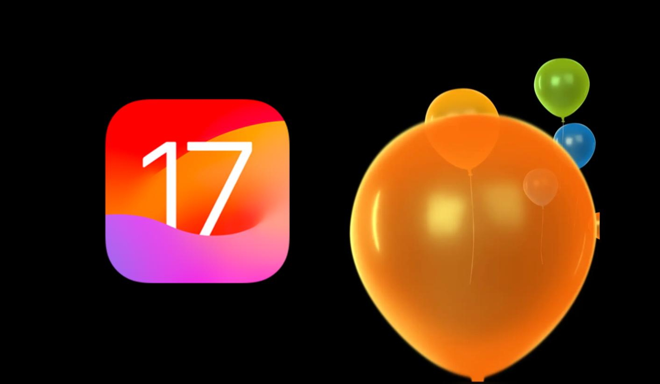 iOS 17 brings balloons and other familiar reactions to video calls.