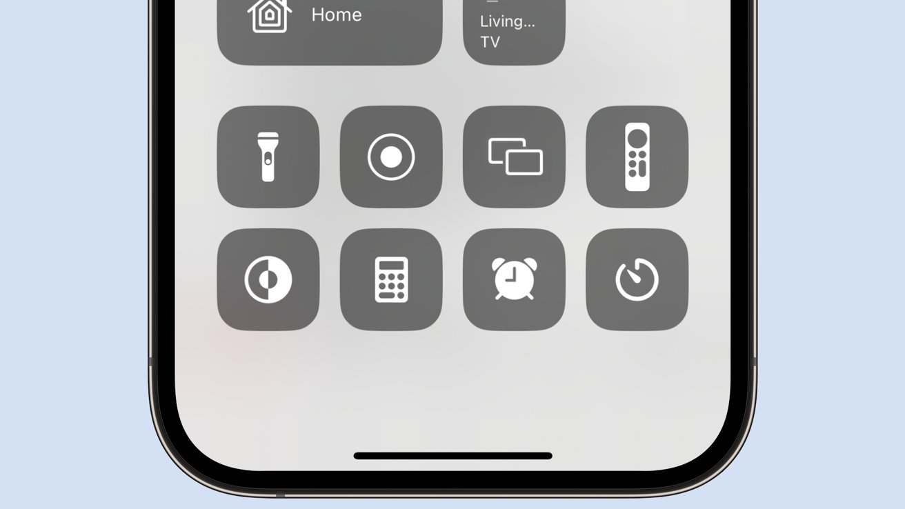 The Screen Mirroring button can now be one of many buttons in the bottom portion of Control Center