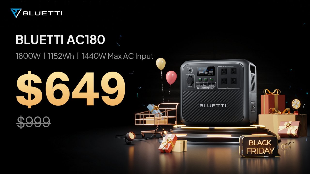Bluetti's AC180 brings affordable off-grid power.