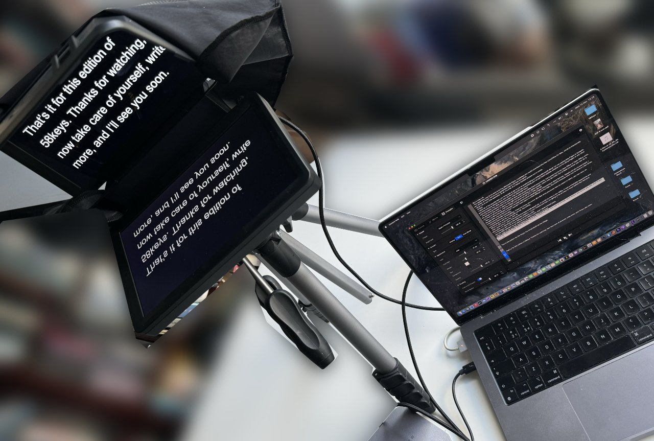 Curiously, Elgato provides a USB-A cable which means a dock is required to use Prompter with a MacBook Pro