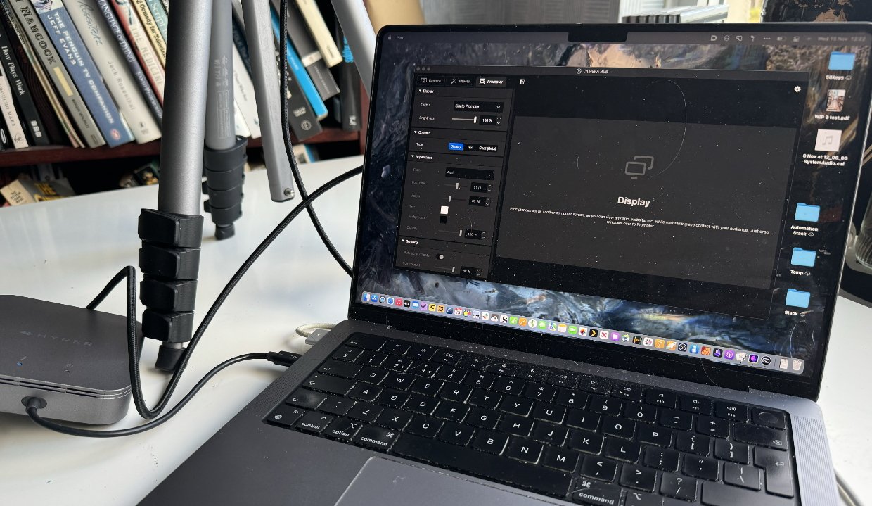Elgato Camera Hub for Mac controls the Prompter's display