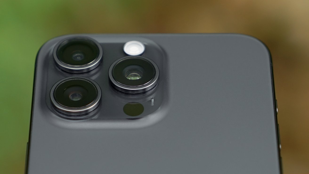 Camera lenses on the iPhone 15 Pro Max