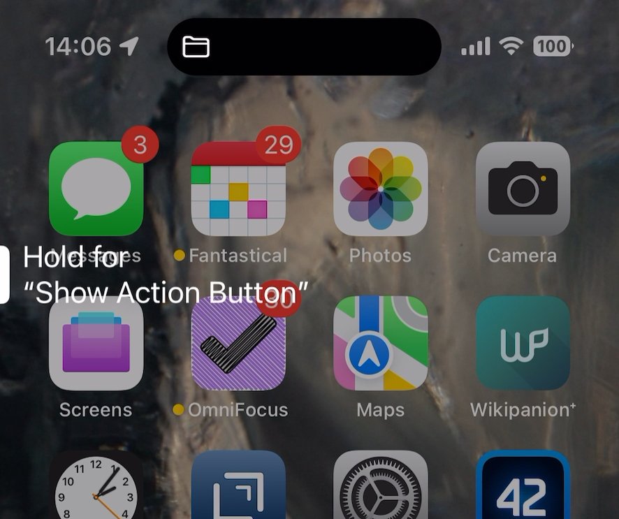 iPhone 15 Pro review: the Action Button can register a short press, so it should do something with it more useful than this message