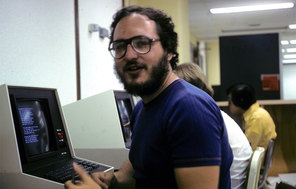 A UNIX terminal user in a mainframe lab circa 1978. Courtesy Dave Winer under Creative Commons Share-Alike license.
