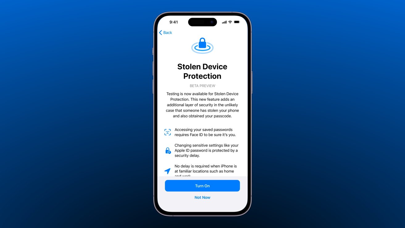 حماية الجهاز المسروق لمنع سرقة iPhone ورمز المرور