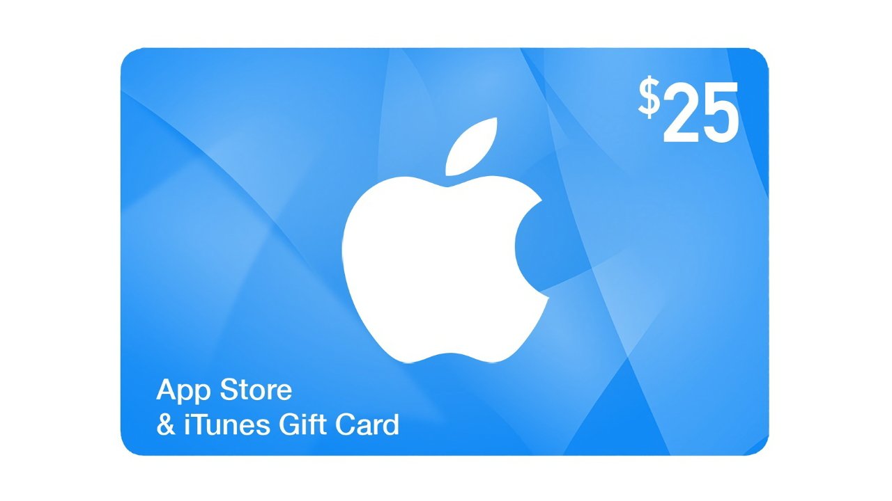 An Apple gift card