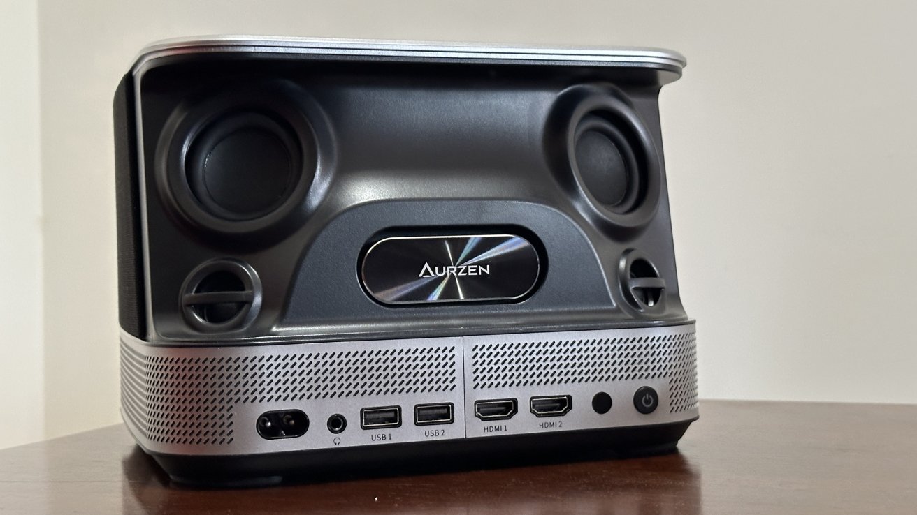Aurzen Boom 3 Projector review - back ports and speakers