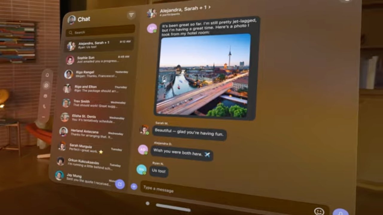 Chat apps like Slack will be on Vision Pro from the start
