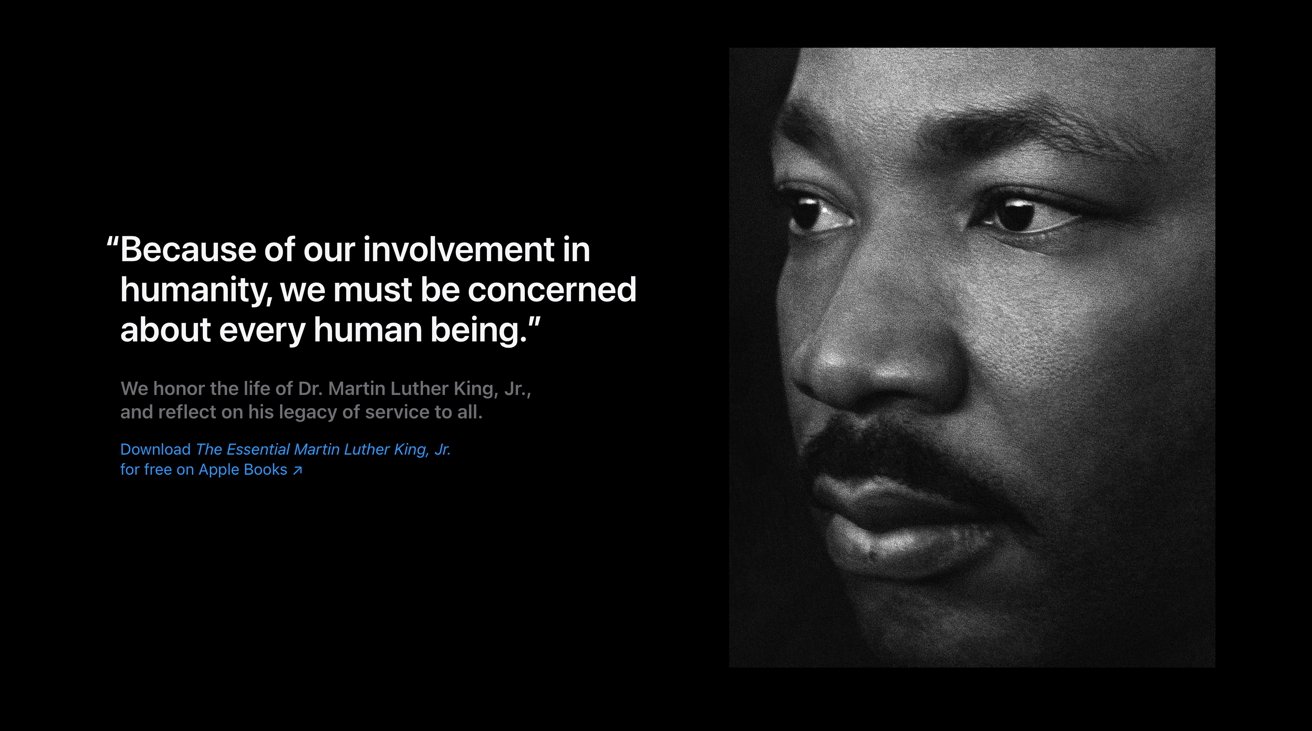 Apple Marks Dr Martin Luther King Jr Day With Homepage Memorial 